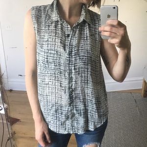 Sleeveless silky top